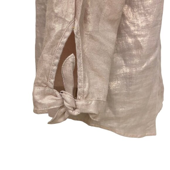 Ellen Tracy Linen Tunic Top in Blush Size Medium - Picture 5 of 8